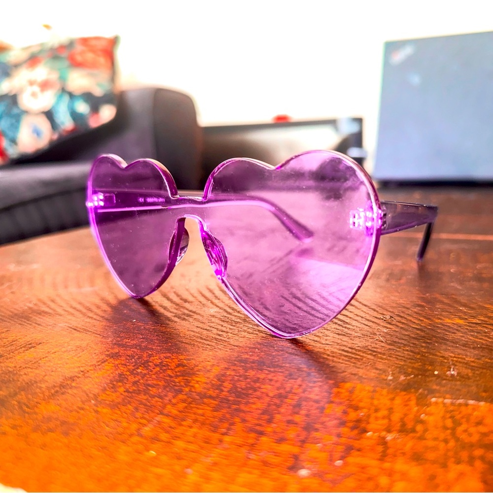 Urban Outfitters Purple Heart Shaped Sunglasses